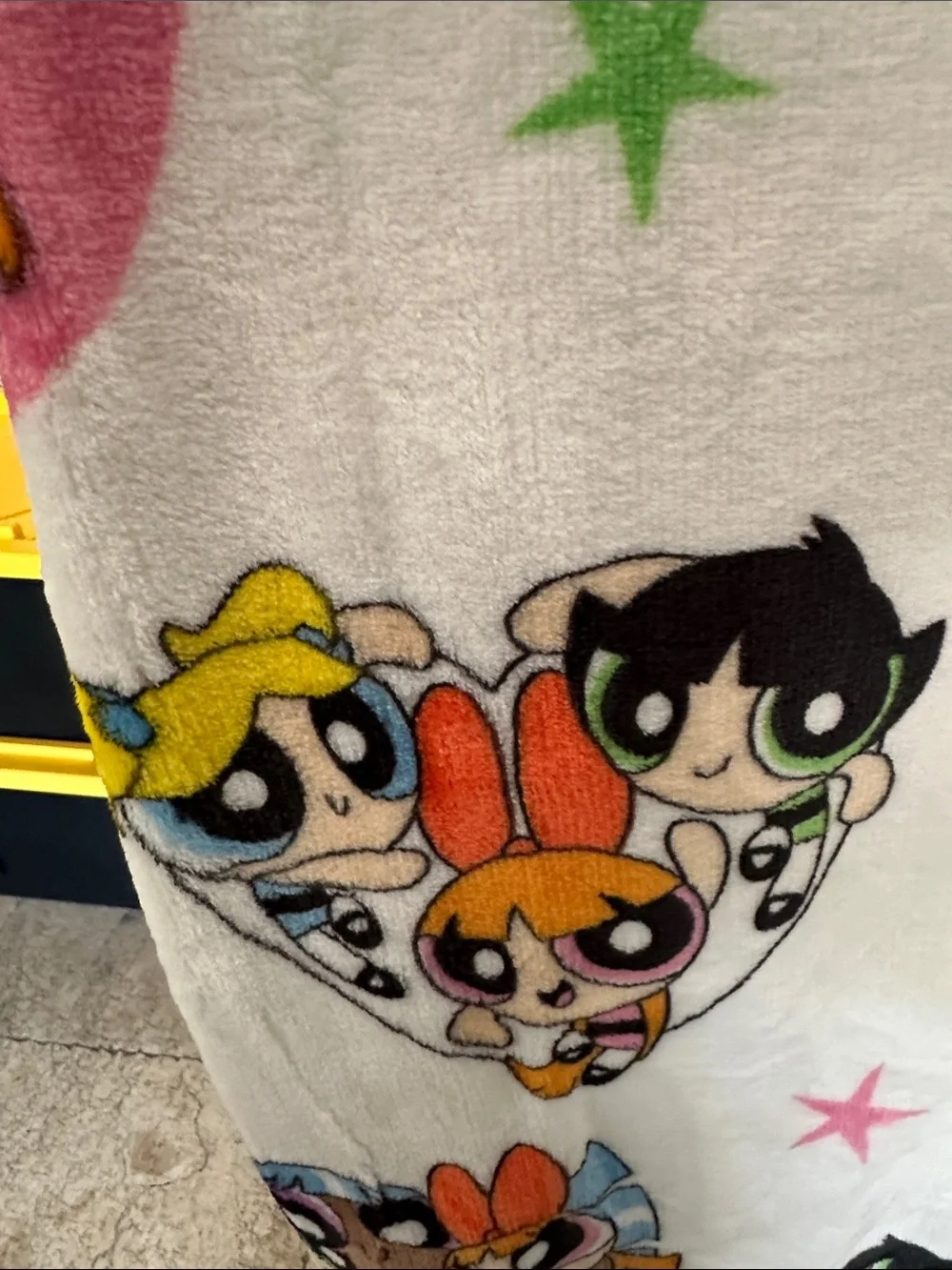 Cartoon Network Powerpuff Girls White Multicolor Plush Throw Blanket